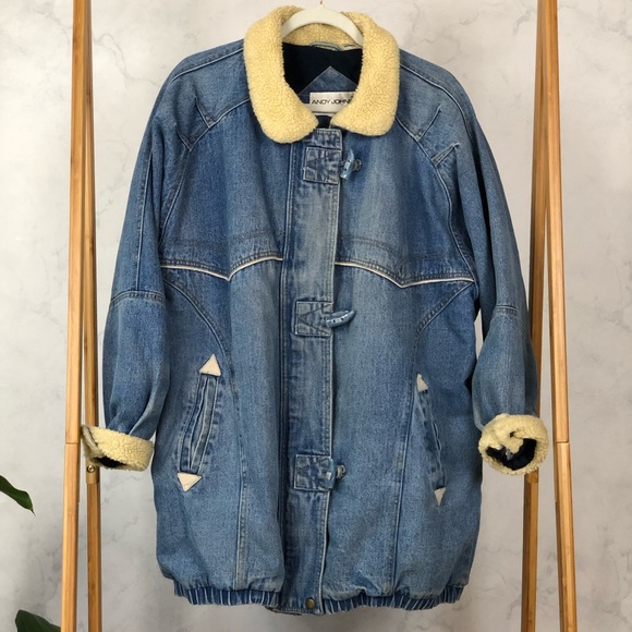 Vintage Sherpa Collar Denim Heavy Toggle Jacket - Picture 2 of 7